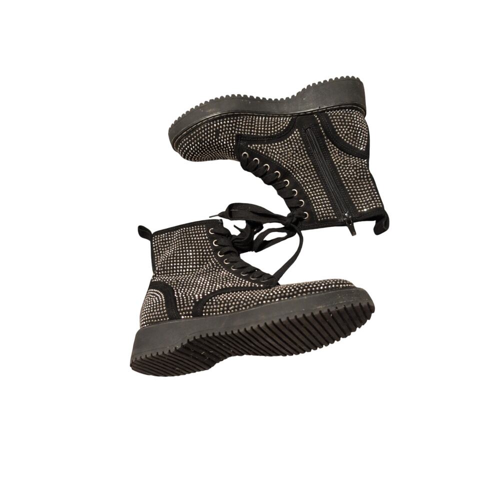Madden Girl Kurrt Combat Boots Black Lace-Up Ankle Festival Size 6 - Picture 5 of 5